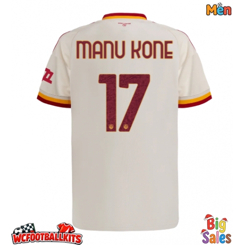 AS Roma Manu Kone #17 Replica Away Stadium Shirt 2026-27 Short Sleeve